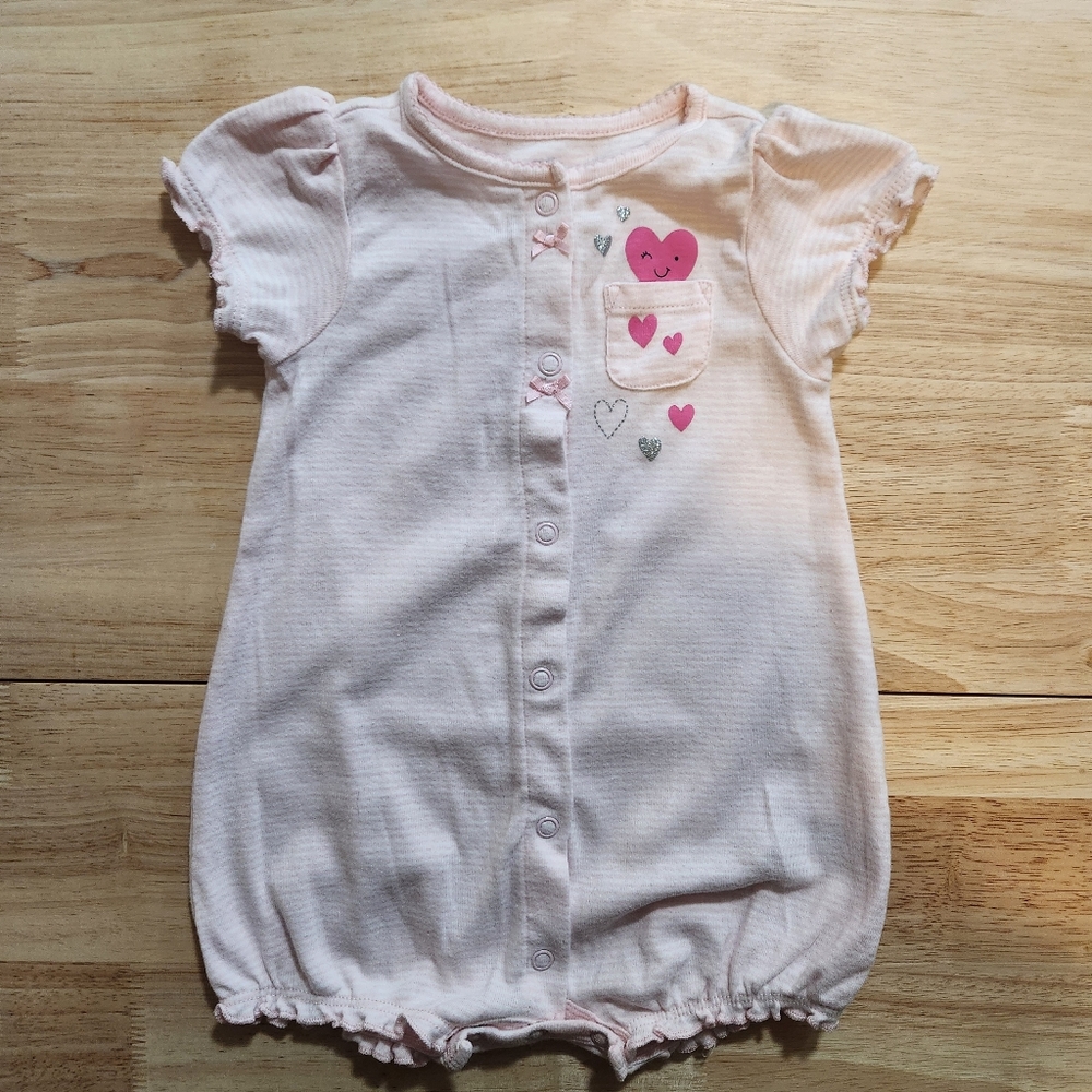 Baby Girl's 9 month Button-up Romper